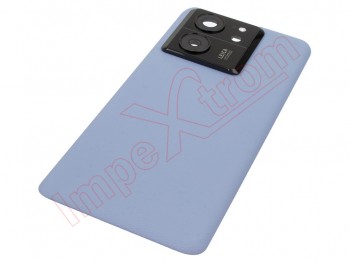 Carcasa trasera / Tapa de batería color azul alpino (alpine blue) para Xiaomi 13T Pro, 23078PND5G genérica