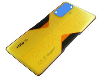 tapa de Batería service pack amarilla "cyber yellow" sin lente de cámaras para Xiaomi poco f4 gt 5g, 21121210g