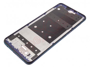 Carcasa frontal / chasis intermedio con marco azul "Aurora blue" para Xiaomi Redmi Note 9S, M2003J6A1G