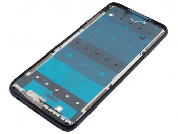 Carcasa frontal / chasis intermedio con marco gris interestelar "Interstellar Gray" para Xiaomi Redmi Note 9S, M2003J6A1G / Xiaomi Redmi Note 9 Pro, M2003J6B2G