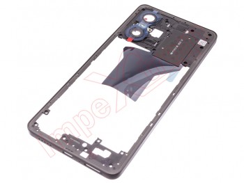 Front / Central housing Midnight Black for Xiaomi Redmi Note 12 Pro, 22101316C, 22101316I