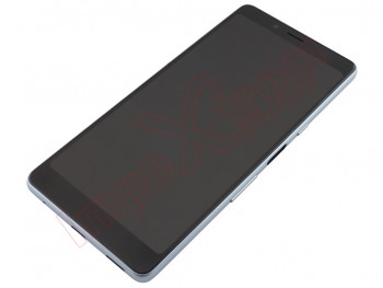 Pantalla ips lcd negra con marco plateado para sony xperia l3, i4312 / i3312 / i4332