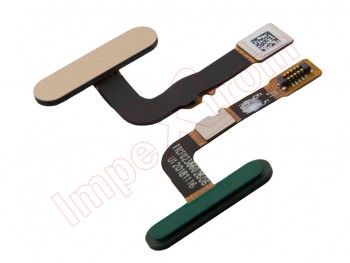 Cable flex con botón lector / sensor de huellas dorado para Sony Xperia L3, I4312 / I3312 / I4332