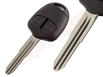 Producto genérico - Carcasa llave Mitsubishi Outlander de 2 botones / pulsadores + espadin