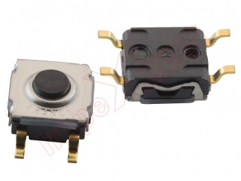Touch switch 6.2x3.5x3.5mm Gold 300Gf Gull wing, 3N 10mA 24VDC SPST