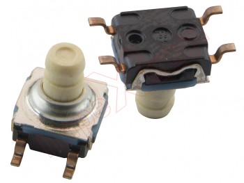 Sealed Tact switch with hard actuator 7.7mm compatible with button, 1.7N 50mA 32VDC SMD/SMT Gull wing SPST