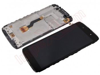 Black full IPS LCD screen with frame for Alcatel One Touch Idol 3 de 4.7" pulgadas, 6039Y