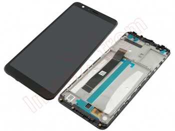Black Screen with frame IPS LCD for Asus Zenfone Max Plus M1, ZB570TL//Asus X018D