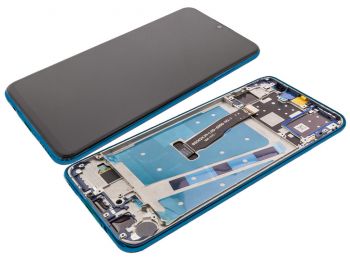 Pantalla ips lcd con marco azul peacock blue pe para Huawei p30 lite mar-lx1
