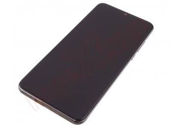 Pantalla ips lcd con carcasa y marco plateado para Huawei p30 lite mar-l01a, mar-l21a, mar-lx1a / Huawei nova 4e, mar-lx2 , mar-al00 , mar-tl00