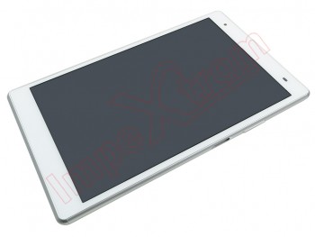 PREMIUM White IPS LCD full screen with silver frame for Lenovo Tab 4 8" Plus, TB8704 - PREMIUM quality