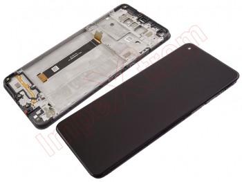 Pantalla completa IPS LCD negra con marco para LG K51S (LM-K510EMW)