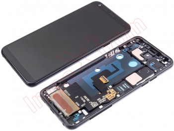 Pantalla completa IPS LCD negra con marco negro para LG Q7 +, LMQ610, LG Q7 (LM-Q610EM)