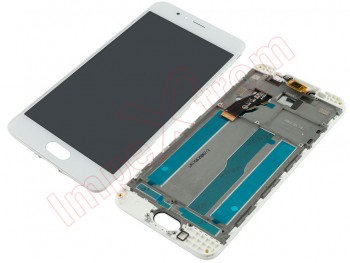 Pantalla completa IPS LCD con marco Meizu M5S, blanca