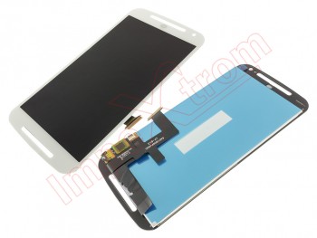 Full Screen IPS LCD (LCD / display window and touch digitizer) white for Motorola Moto G2, XT1063, XT1068.