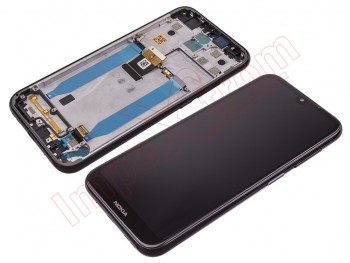 Pantalla Service Pack IPS LCD negra con carcasa frontal para Nokia 4.2 (TA-1150 / TA-1157)