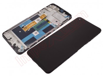 Black full screen IPS LCD with front housing for Realme 7 (RMX2155)