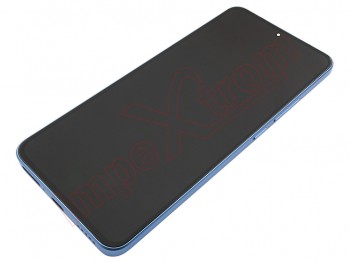 Pantalla AMOLED con marco lateral / chasis color azul alpino (alpine blue) para Xiaomi 13t (2023) 5g, 2306epn60g genérica