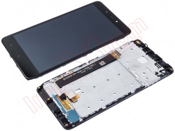 Pantalla completa IPS LCD negra con marco para Xiaomi Redmi Note 4