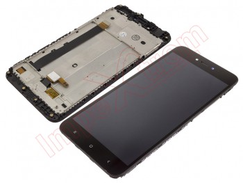 Black full screen IPS LCD with front housing for Xiaomi Redmi Note 5A