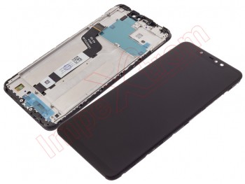 Black full screen IPS LCD with front housing and frame for Xiaomi Redmi Note 6 Pro