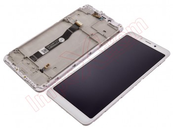 Pantalla ips lcd blanca con carcasa frontal para Xiaomi redmi 6 / 6a