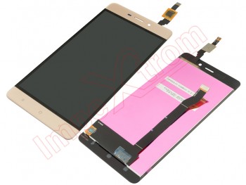 Pantalla completa IPS LCD (LCD / display, digitalizador / táctil) dorada para Xiaomi Redmi 4