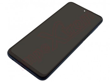 Pantalla ips lcd negra con marco gris interestelar "interstellar gray" para Xiaomi Redmi Note 9s, m2003j6a1g / Xiaomi Redmi Note 9 pro, m2003j6b2g