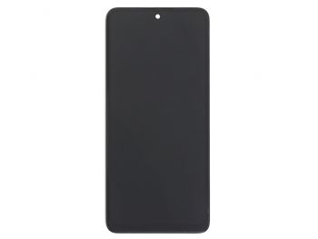 Pantalla lcd con marco lateral / chasis color negro (midnight black) para Xiaomi Redmi Note 13 4g genérica