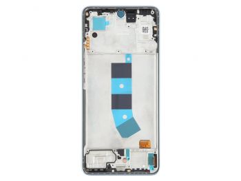 Pantalla AMOLED con marco lateral / chasis color azul (ice blue) para Xiaomi Redmi Note 13 4g genérica