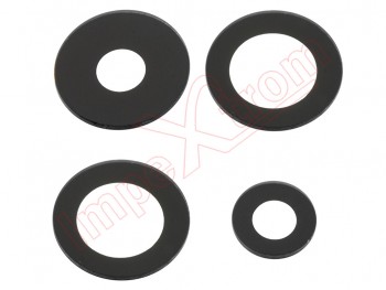 Set de lentes de cámaras traseras color negro para Oppo Find X3 Lite / Reno5 5G / Reno5 K