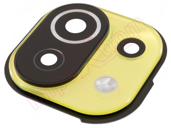 Lente de cámaras traseras con embellecedor amarillo cítrico "Citrus Yellow" para Xiaomi Mi 11 Lite 5G, M2101K9G, M2101K9C