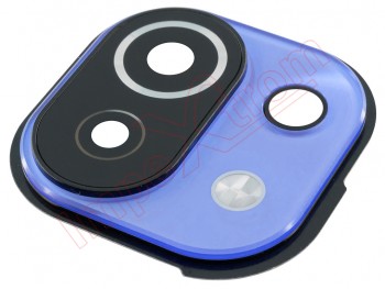 Rear camera lens with Bubblegum Blue (Jazz Blue) trim for Xiaomi Mi 11 Lite, M2101K9AG / Xiaomi Mi 11 Lite 5G, M2101K9G