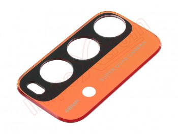 Lente de cámaras traseras naranja amanecer " Sunrise Orange" + adhesivos para Xiaomi Redmi 9T, J19S, M2010J19SG, M2010J19SY