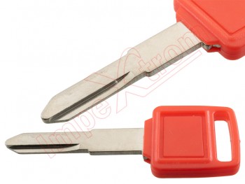 Generic product - Red left guide blade fixed key without hole for transponder for Honda motorcycles