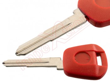 Generic product - Red right guide blade fixed key with hole for transponder for Honda motorcycles