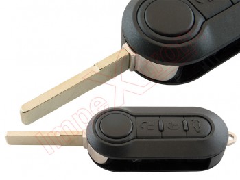 Producto Genérico - Telemando de 3 botones, 433MHz ASK para Fiat 500 / Dodge (Delphi BSI), con espadín