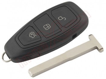 Producto Genérico - Telemando de 3 botones 433MHz FSK KR5876268 Smart key (llave inteligente) para Ford C-Max / Ford Focus / Ford Grand C-Max, con espadín