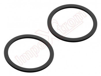 Conjunto de protectores metálicos de lente "Hoop Ring" negros de cámaras traseras para iPhone 11, A2221