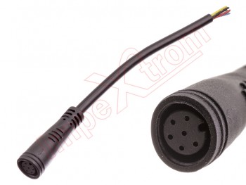 6 pins waterproof female cable / connector for electric scooter