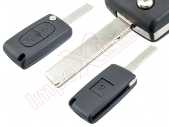 Remote control compatible for Peugeot 307/207/308, 2 buttons, with spreader, 6490EE - 6490EF