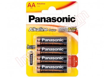 Set of 4 alkaline batteries Panasonic LR6 AA