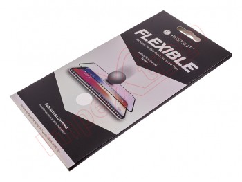 protector de pantalla de cristal híbrido flexible 5d negro para iPhone 12 (a2403)/12 pro (a2407)