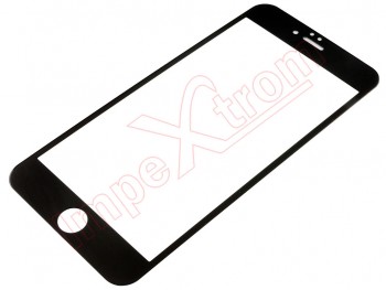 Protector de pantalla de cristal templado 9H con marco de color negro para iPhone 6 / 6S, en blister