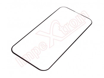 protector de pantalla de cristal templado 5d con marco negro para iPhone 15 plus, a3094