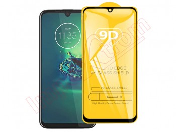 9H 9D tempered glass screen protector with black frame for Motorola Moto G8 Plus, XT2019