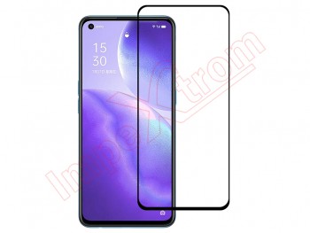 9H tempered glass screen protector with black frame for Oppo Reno5 4G, CPH2159