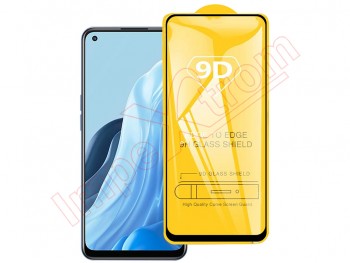 9H 9D tempered glass screen protector with black frame for Oppo Reno7 4G, CPH2363