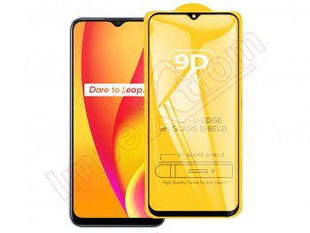 9H 9D tempered glass screen protector with black frame for Oppo Realme C15, RMX2180