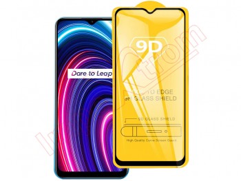 9H 9D tempered glass screen protector with black frame for Oppo Realme C25Y, RMX3265